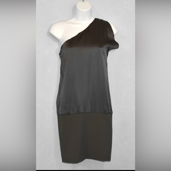 THEORY Sharin Eternity One Shoulder Calm Silk Dress NWT Size 6 $275 - Picture 4 of 9